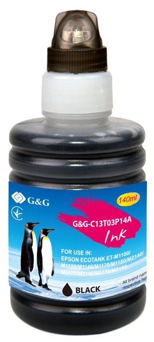 Чернила G&G Epson M1100/M1120/M1140/M1180/M2140/M3140/M3170/M3180/M1170/M2170 Black pig. XL 140 мл (G&G-C13T03P14A)