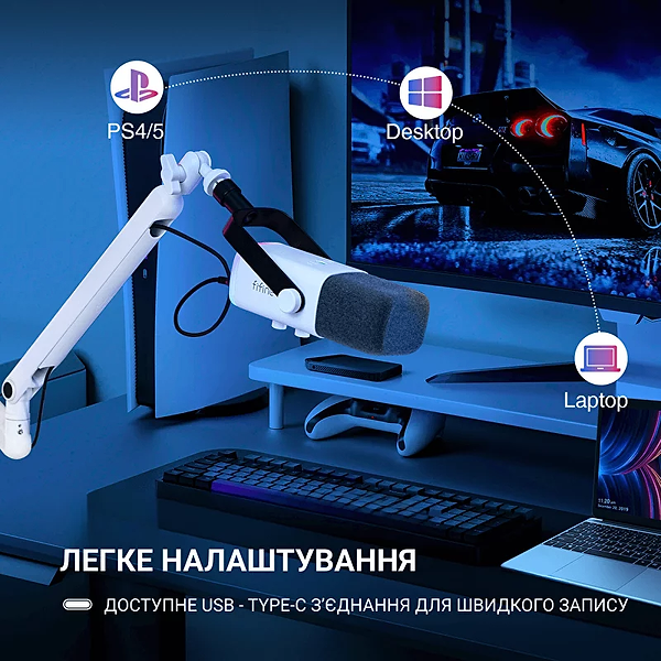 Фото - Мікрофон до комп'ютера Fifine TAM8W