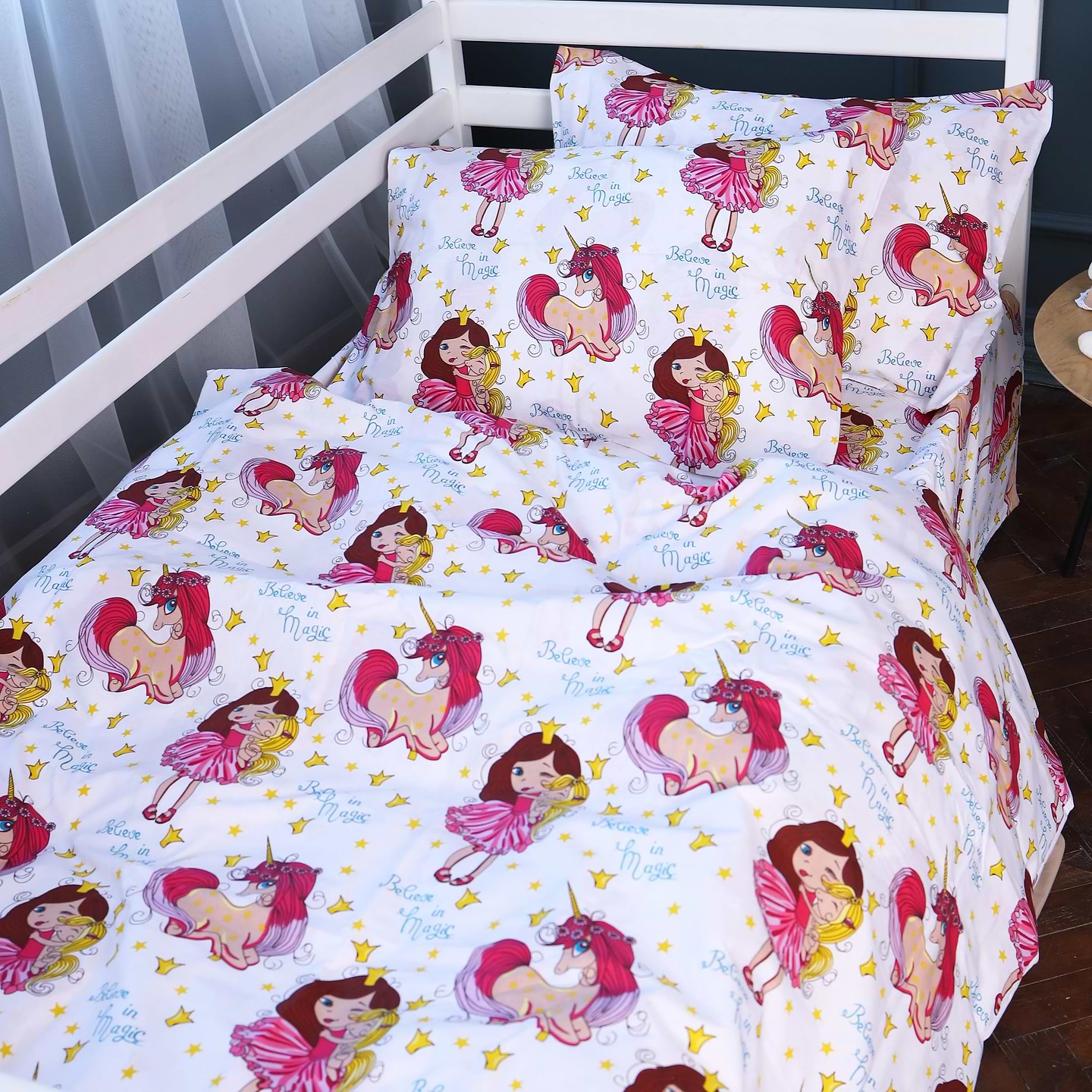 Комплект постельного белья MirSon Ranforce Elite 17-0704 Принцесса и Единорог 175х210 см (2200010501483)