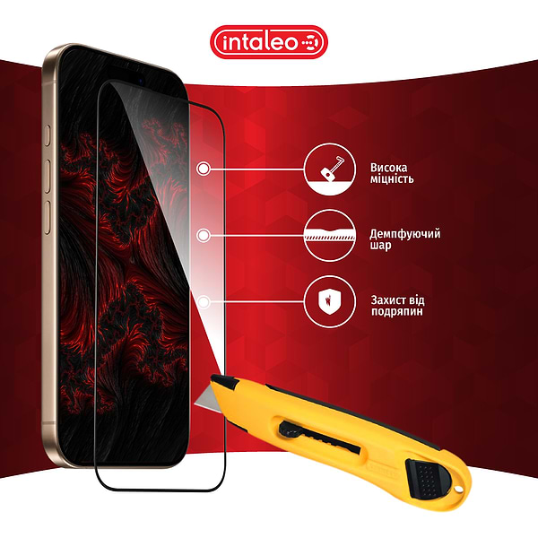 Фото - Захисне скло для смартфону Intaleo Full Glue for Apple iPhone 16 Pro Black (1283126593802)