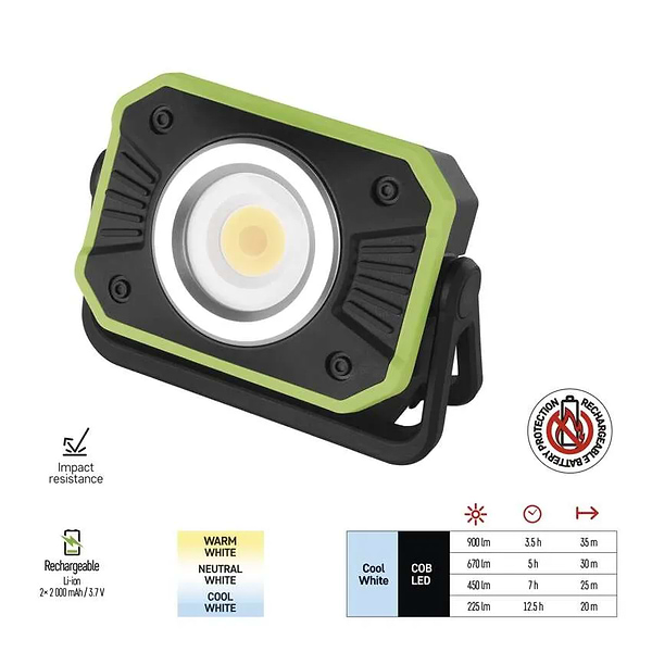 Фото - Ліхтар EMOS LED P4542 900Lm Li-Ion,  прожектор.пласт.