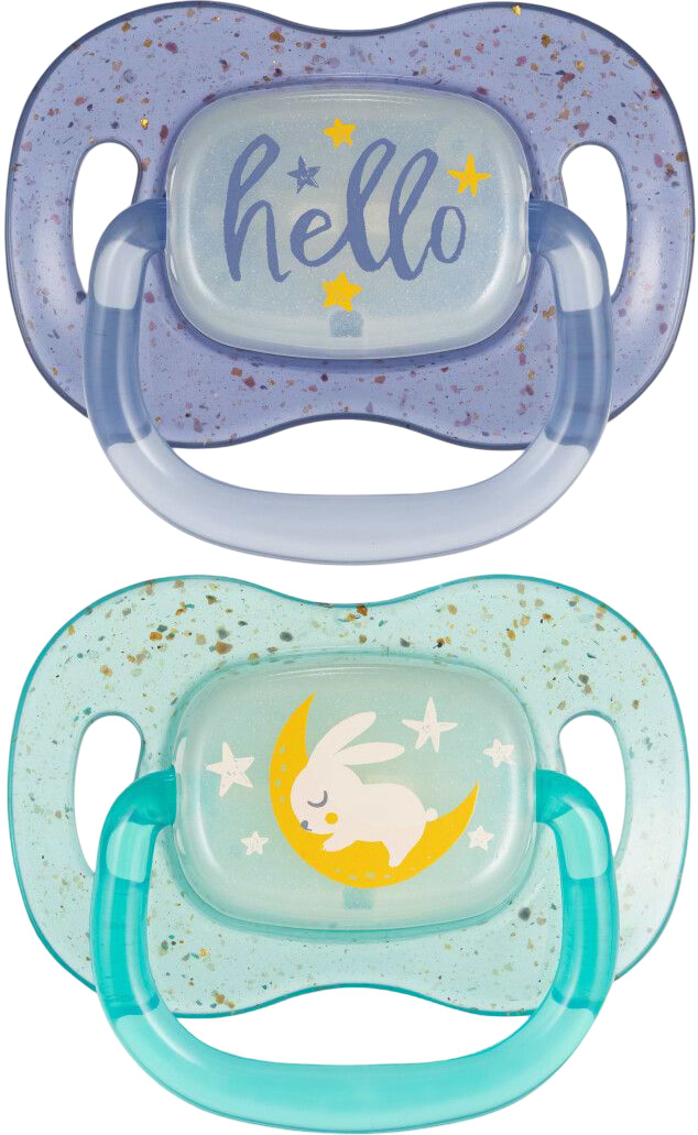 Симетрична пустушка Canpol babies 6-18 міс NightGlow 2 шт. - синя (34/943_blu)