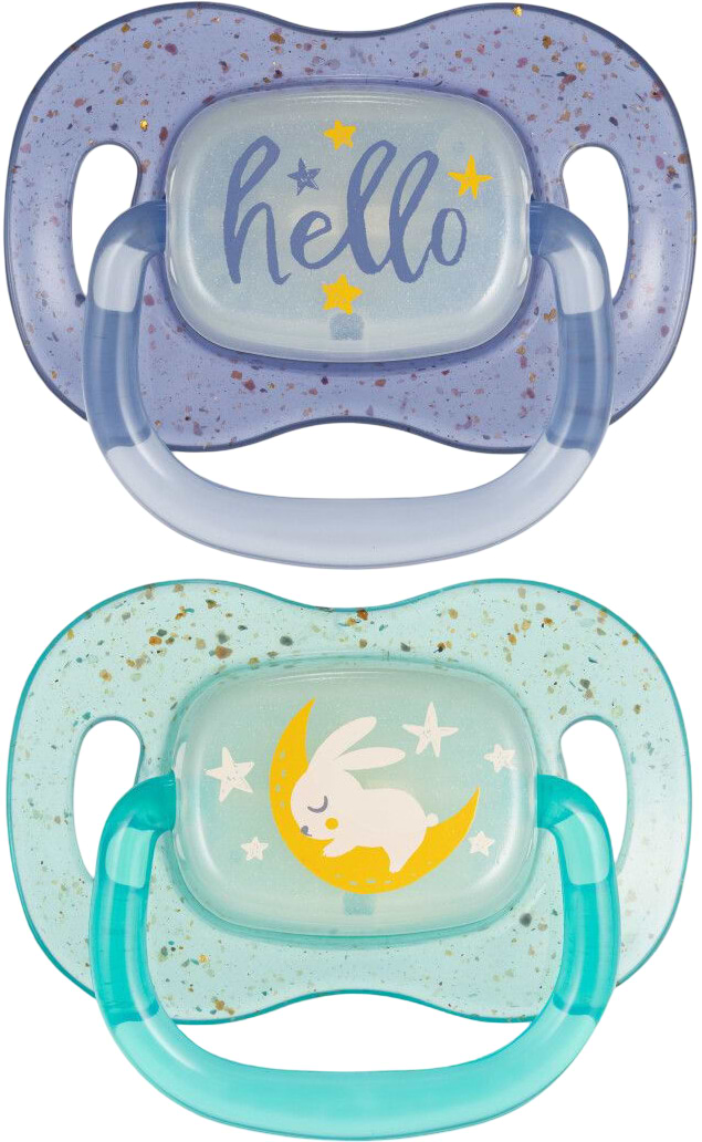 Симетрична пустушка Canpol babies 18+ міс NightGlow 2 шт. - синя (34/944_blu)