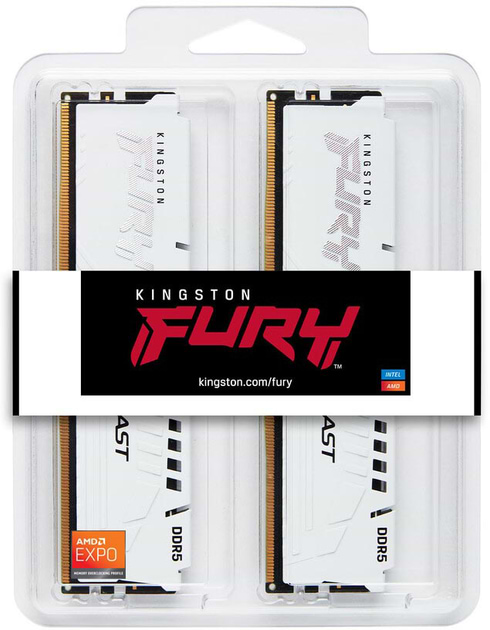 Фото - Память DDR Kingston FURY Beast EXPO 2х16GB 6800 DDR5 White (KF568C34BWEK2-32)