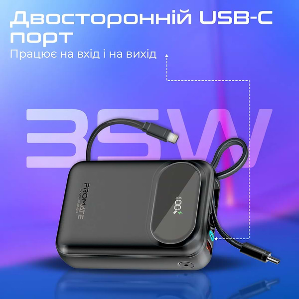 Фото - Батарея мобільна Promate 20000mAh (powerpod-20.black)