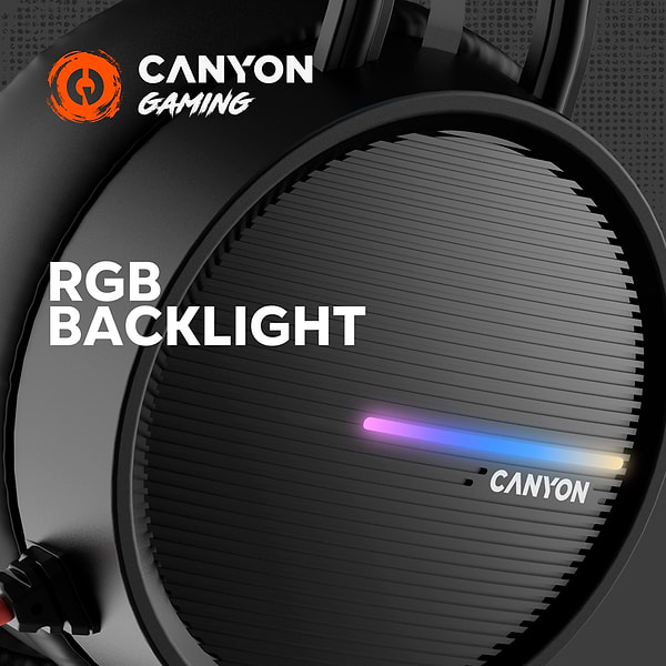 Фото - Гарнітура дротова ігрова Canyon GH-8A Black Orange (CND-SGHS8A)