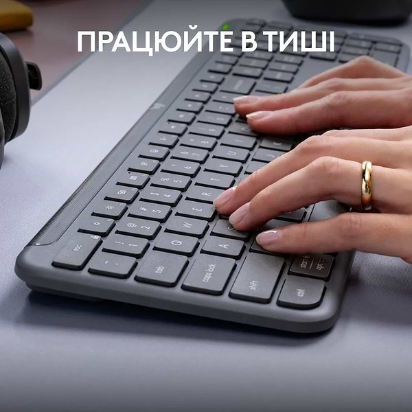 Фото - Клавиатура беспроводная Logitech Signature Slim Wireless Keyboard K950 Graphite (920-012465)