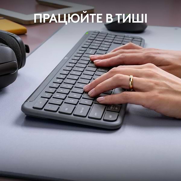 Фото - Клавиатура+мышь беспроводная Logitech Signature Slim Combo MK950 Graphite (920-012490)