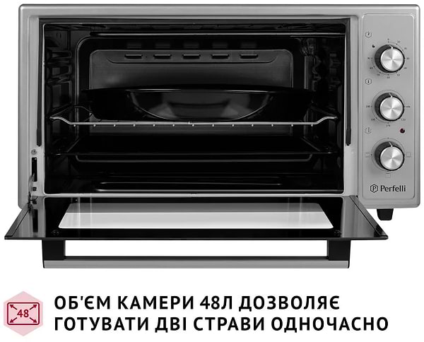 Фото - Піч електрична Perfelli CLASSIC 48 GREY