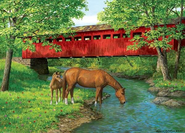 Фото - Пазли (8 +) EuroGraphics Міст в лісі. Персіс Вейрс 1000 ел. (6000-0834)