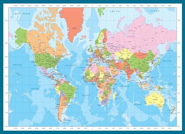 Фото - Пазли (8 +) EuroGraphics Мапа світу 1000 ел. (6000-1271)