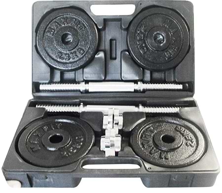 Фото - Набір гантелей і штанг Toorx 20 кг з кейсом (VAL-20DGN)