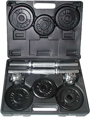 Набір гантелей і штанг Toorx 15 кг з кейсом (VAL-15DGN)