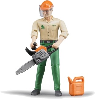 Набор игровых фигурок BRUDER Работник леса с аксессуарами 10,7см  (60030)