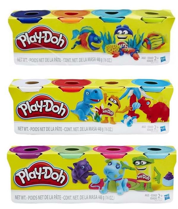 Фото - Расходники Hasbro Play-Doh 4 баночки WILD (B5517_E4867)