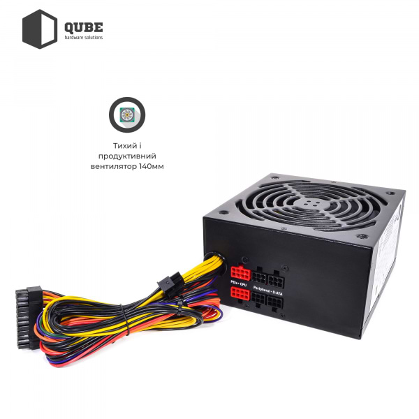 Фото - Блок питания для ПК QUBE 750W 80+ Bronze Semi-Modular (QBC-CSB-750W-80B)