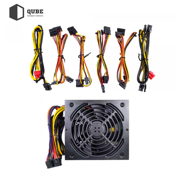 Фото - Блок питания для ПК QUBE 750W 80+ Bronze Semi-Modular (QBC-CSB-750W-80B)