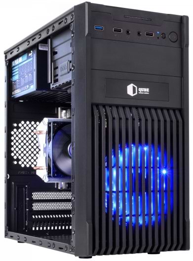 Фото - Системний блок QUBE QB i7 12700F RX 560 4GB 3242 (i712700FRX5604GB3242)