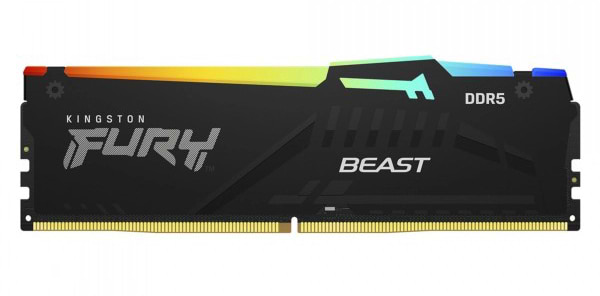Пам'ять DDR Kingston DDR5 32GB 5600 FURY Beast Black RGB (KF556C40BBA-32)