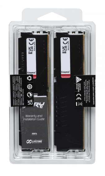 Фото - Память DDR Kingston DDR5 32GB 5200 MHz Fury Beast Black (KF552C36BBEK2-32)