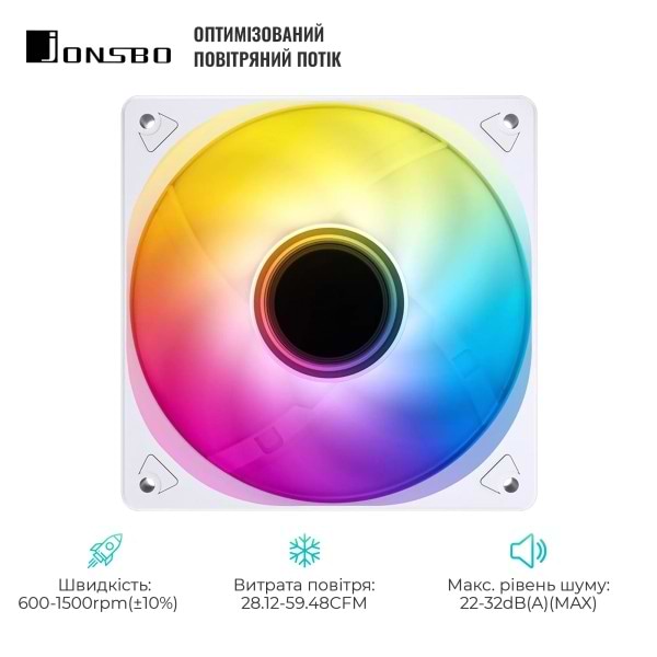 Фото - Корпусный вентилятор Jonsbo SL-120W White