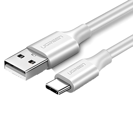 Кабель синхронізації даних UGREEN USB 2.0 to USB Type-C 0.25m White (60119) - Фото 1