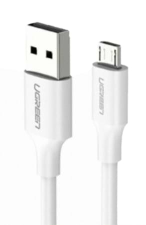 Кабель UGREEN US289 USB 2.0 to Micro 0.5m White (60140) - Фото 1