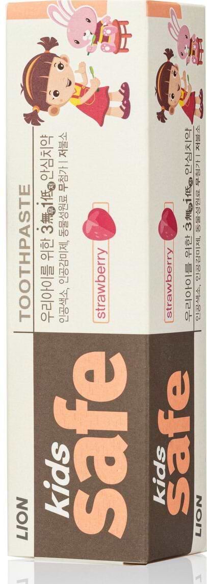 Фото - Зубна паста дитяча Lion Kids Safe Полуниця 90 г (8806325611486)