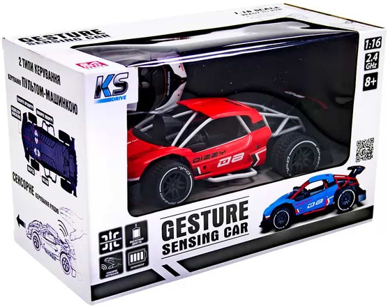 Фото - Радіокерована машинка Sulong Toys GESTURE SENSING з р/к та з сенсорним керуванням - DIZZY (червоний, акум.3,7V, 1:16) (SL-285RHR)