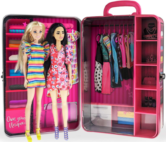 Фото - Мебель и домики для куклы Barbie Портативный кейс Модный Шкаф (BBDS6B)