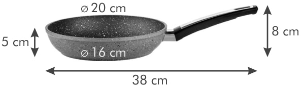 Фото - Сковорода універсальна tescoma 602420 i-Premiumi Stone 20 см