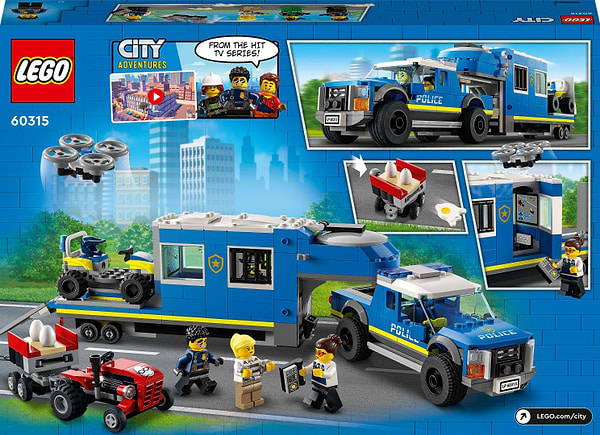 Фото - Конструктор LEGO City Полицейский мобильный командный трейлер (60315)