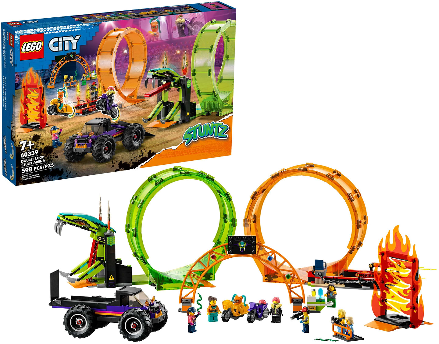 Конструктор LEGO City Stuntz Подвійна петля каскадерської арени (60339) - Фото 1