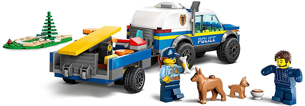 Фото - Конструктор LEGO City Мобільний майданчик для дресерування поліцейських собак (60369)
