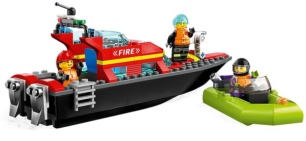 Фото - Конструктор LEGO City Човен пожежної бригади (60373)