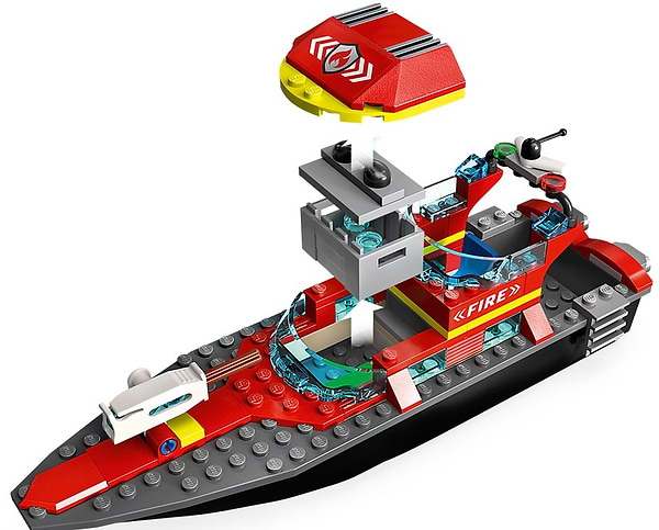 Фото - Конструктор LEGO City Човен пожежної бригади (60373)