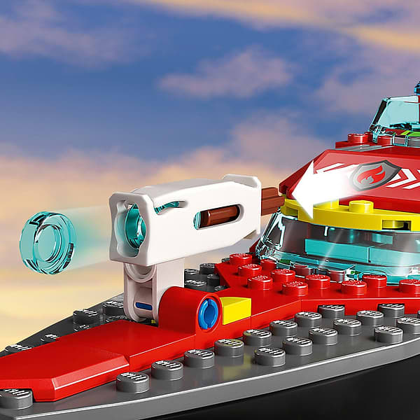 Фото - Конструктор LEGO City Човен пожежної бригади (60373)