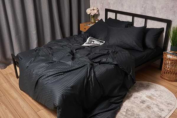 Фото - Підковдра полуторна Moon&Star Satin Stripe Midnight Luxe 143x210 см (MS-870000470)