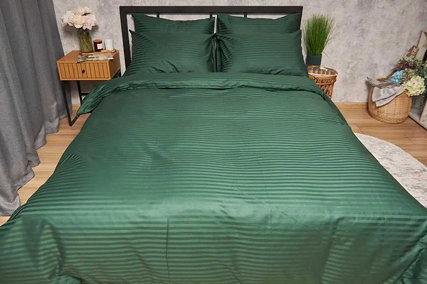 Фото - Підковдра полуторна Moon&Star Satin Stripe Stripe Verdant 143x210 см (MS-870000475)