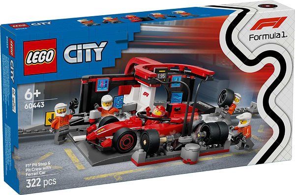 Фото - Конструктор LEGO City Піт-стоп і піт-екіпаж F1® з болідом Ferrari (60443)