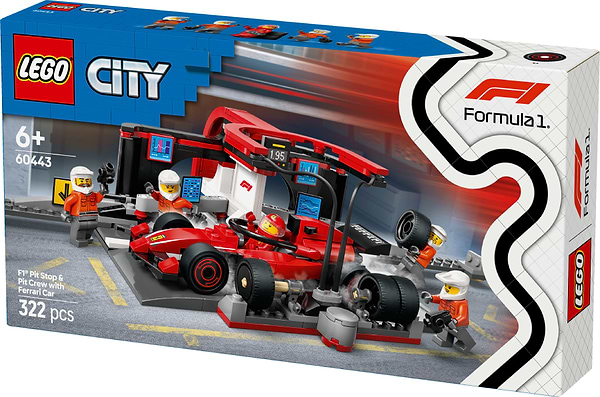 Фото - Конструктор LEGO City Піт-стоп і піт-екіпаж F1® з болідом Ferrari (60443)