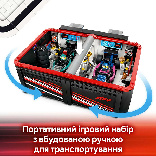 Фото - Конструктор LEGO City Гараж F1® та автомобілі Mercedes-AMG і Alpine (60444)