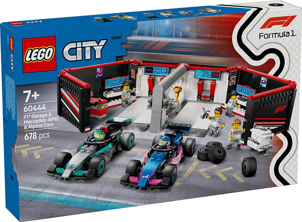Фото - Конструктор LEGO City Гараж F1® та автомобілі Mercedes-AMG і Alpine (60444)