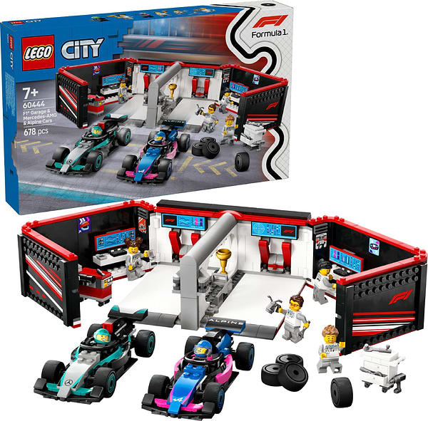 Фото - Конструктор LEGO City Гараж F1® та автомобілі Mercedes-AMG і Alpine (60444)
