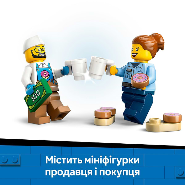 Фото - Конструктор LEGO City Вантажівка з пончиками (60452)