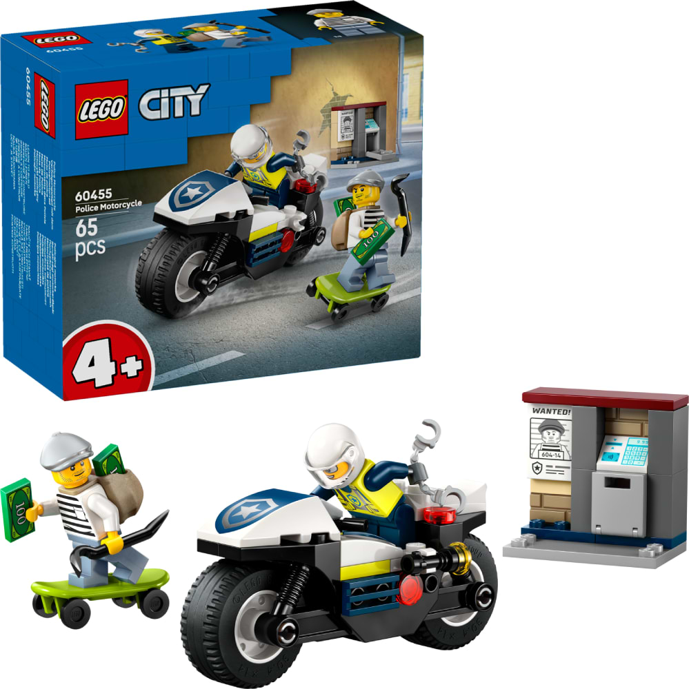 Конструктор LEGO City Переслідування на поліцейському мотоциклі (60455) - Фото 1