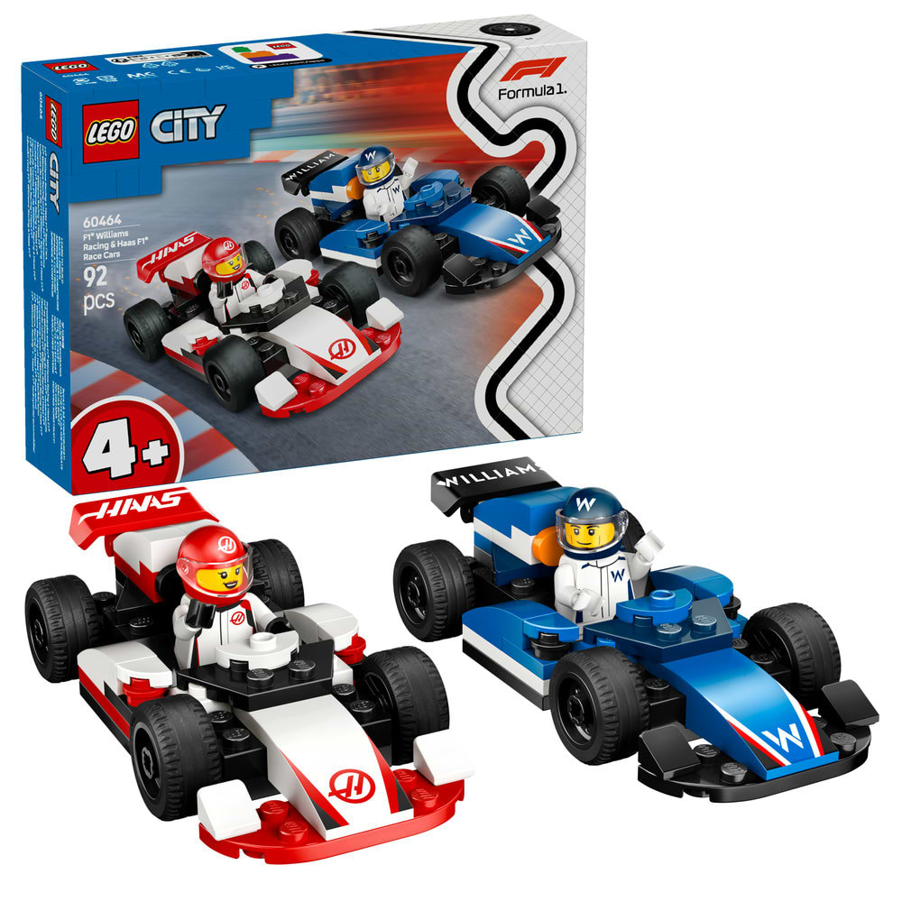 Конструктор LEGO City Автомобили для гонки F1® команд Williams Racing и Haas F1® (60464) - Фото 1