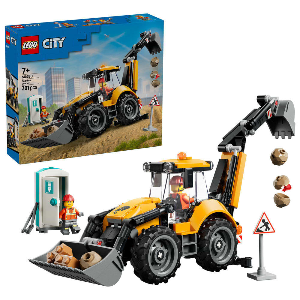 Конструктор LEGO  City Жовтий екскаватор-навантажувач (60480)