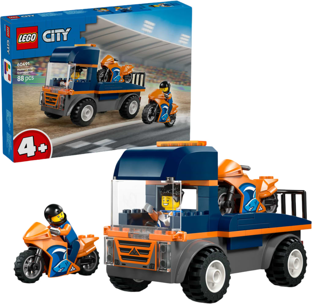 Конструктор LEGO  City Транспортер мотоциклів (60491) - Фото 1