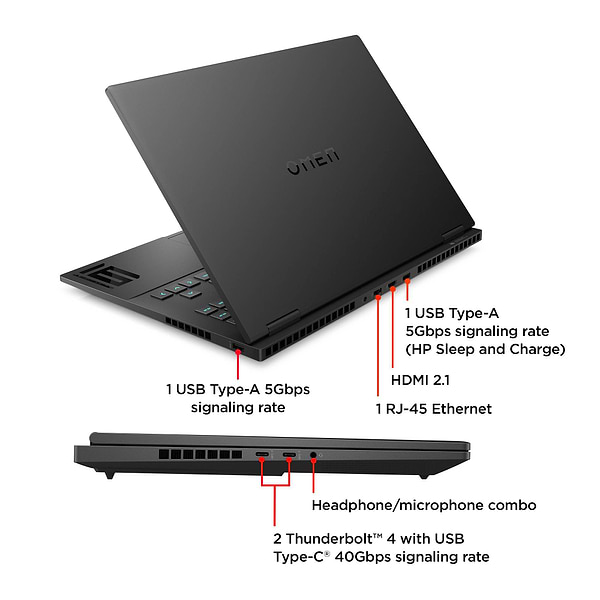 Фото - Ноутбук ігровий HP OMEN 16-xf0010ua (AQ8N0EA) Shadow Black